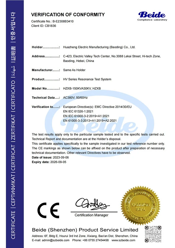 B3410 EMC Certificate 00 B3410 EMC Certificate 00